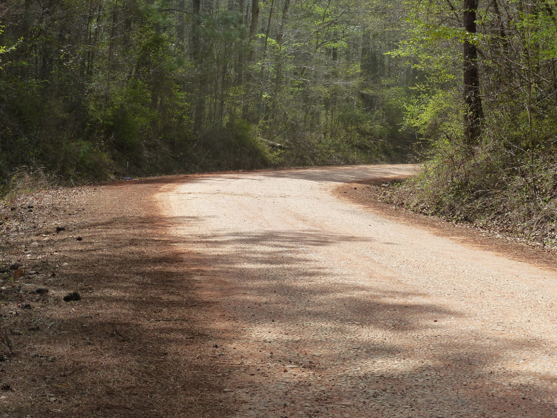 rocky Mount gravel trail in Meriwether County, GA